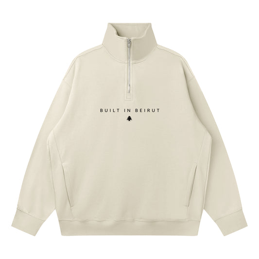 Quarter-Zip Drop Shoulder Sweatshirt
