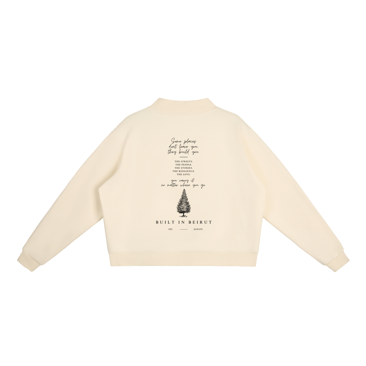 Womens Mock-Neck Crew Sweatshirt