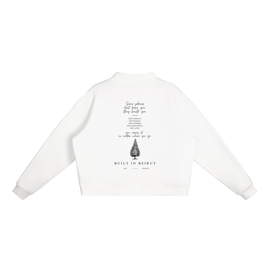 Womens Mock-Neck Crew Sweatshirt