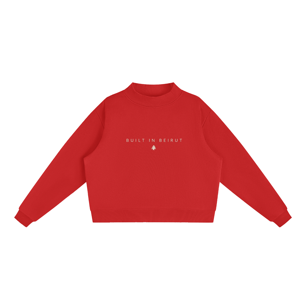 Womens Mock-Neck Crew Sweatshirt