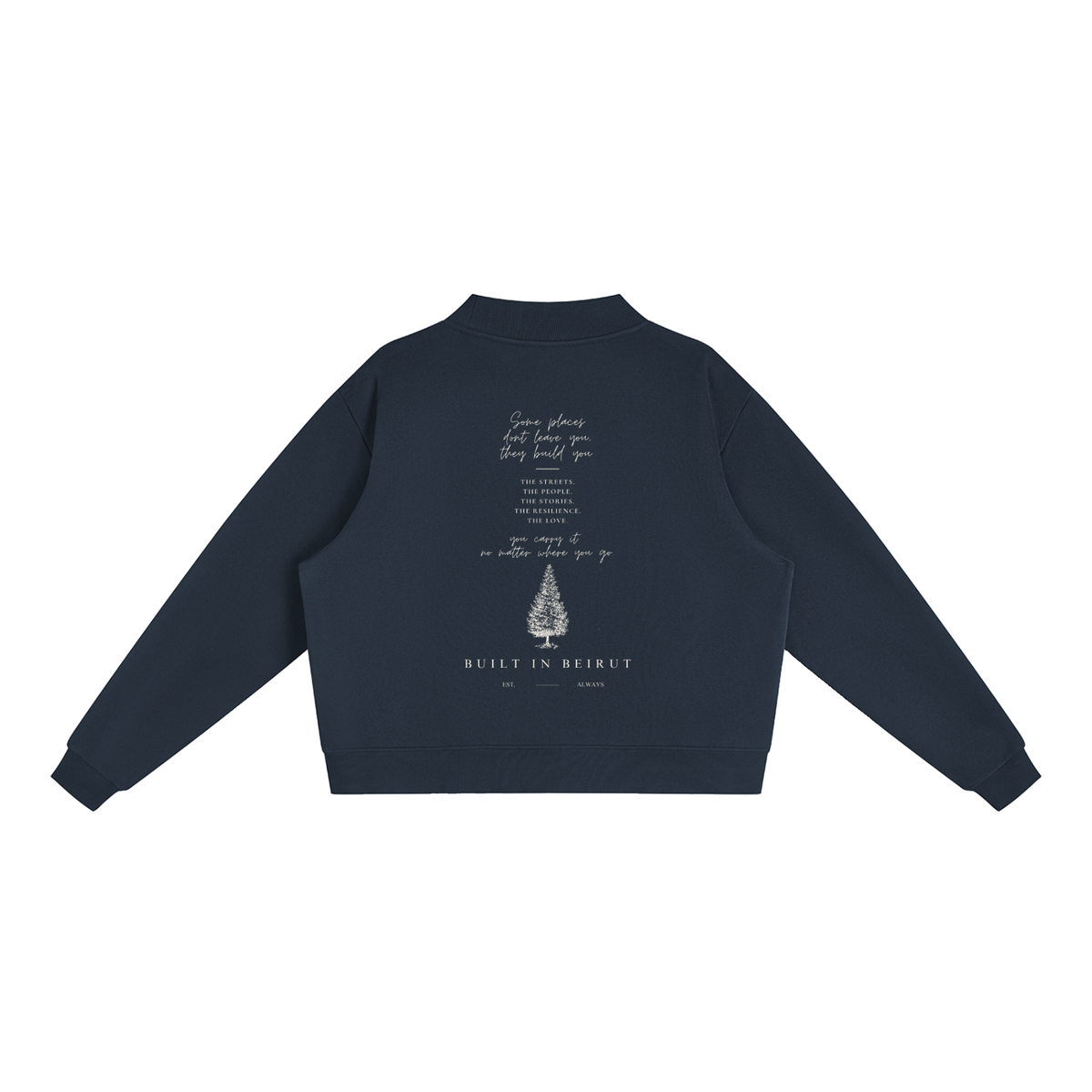 Womens Mock-Neck Crew Sweatshirt