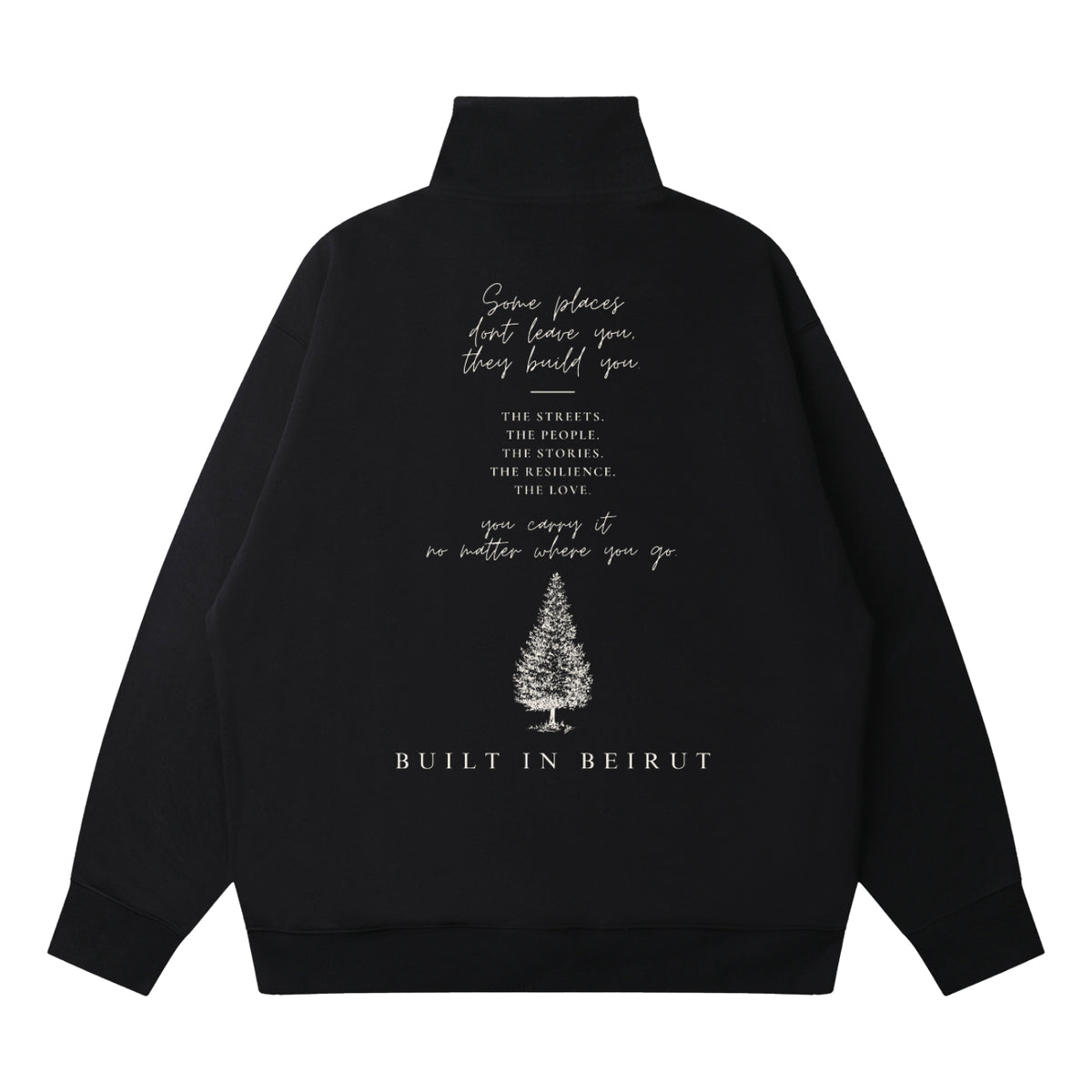 Quarter-Zip Drop Shoulder Sweatshirt