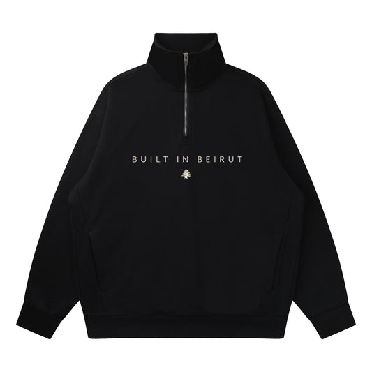 Quarter-Zip Drop Shoulder Sweatshirt