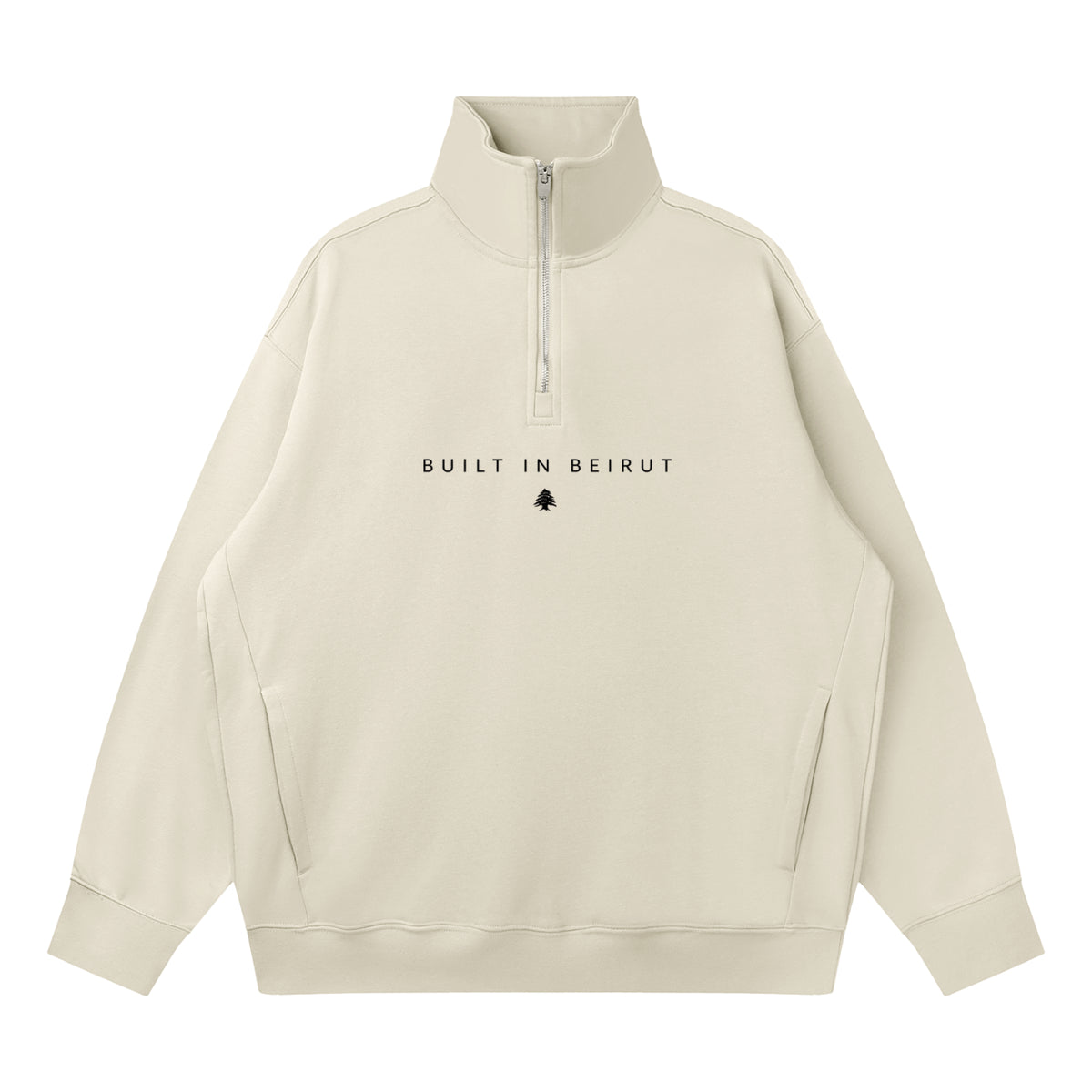 Quarter-Zip Drop Shoulder Sweatshirt