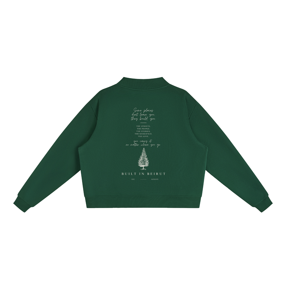 Womens Mock-Neck Crew Sweatshirt