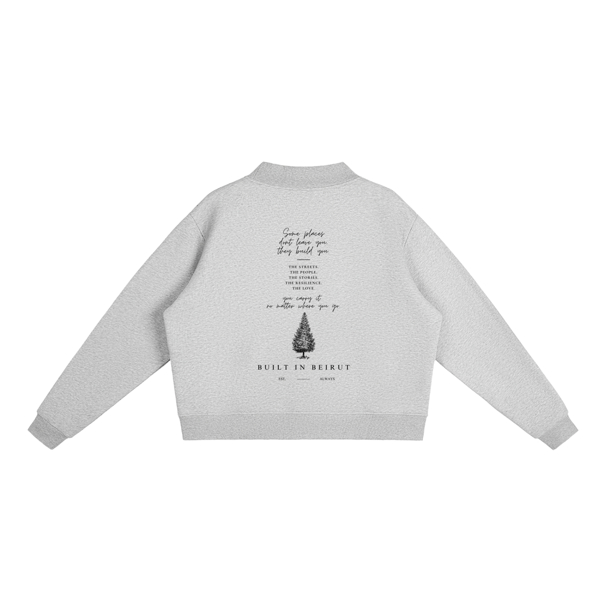 Womens Mock-Neck Crew Sweatshirt