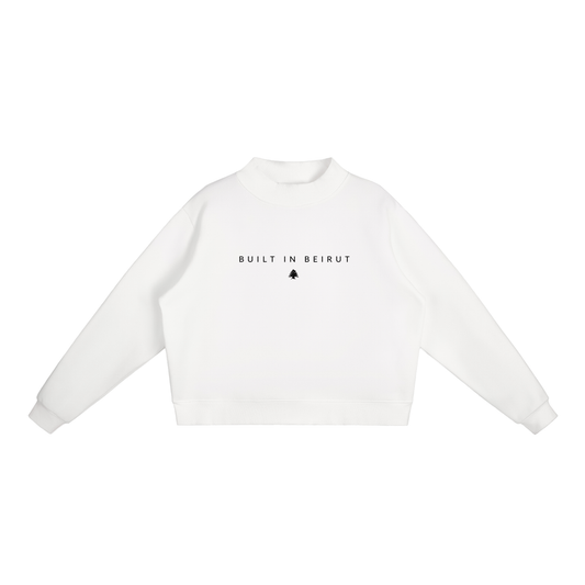 Womens Mock-Neck Crew Sweatshirt