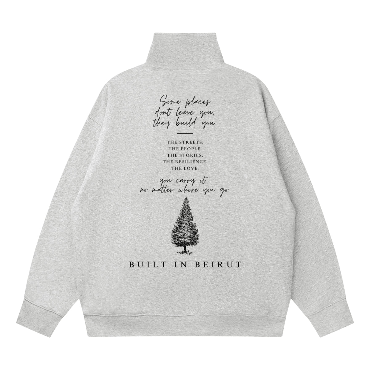 Quarter-Zip Drop Shoulder Sweatshirt