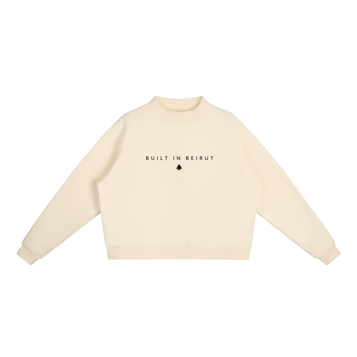 Womens Mock-Neck Crew Sweatshirt