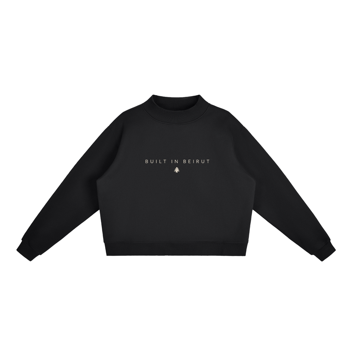 Womens Mock-Neck Crew Sweatshirt