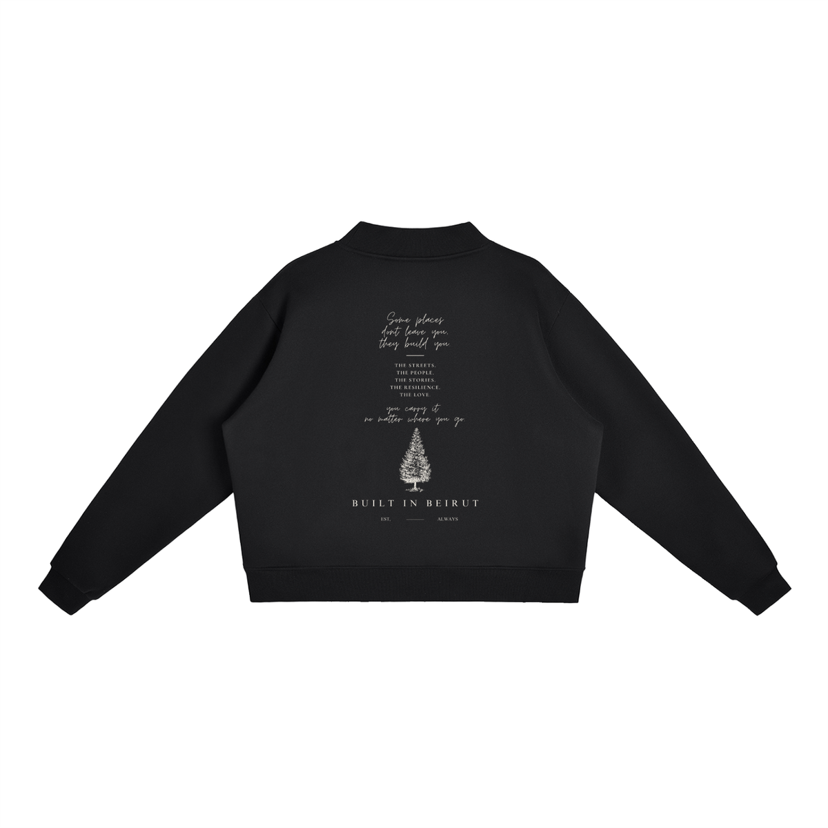 Womens Mock-Neck Crew Sweatshirt