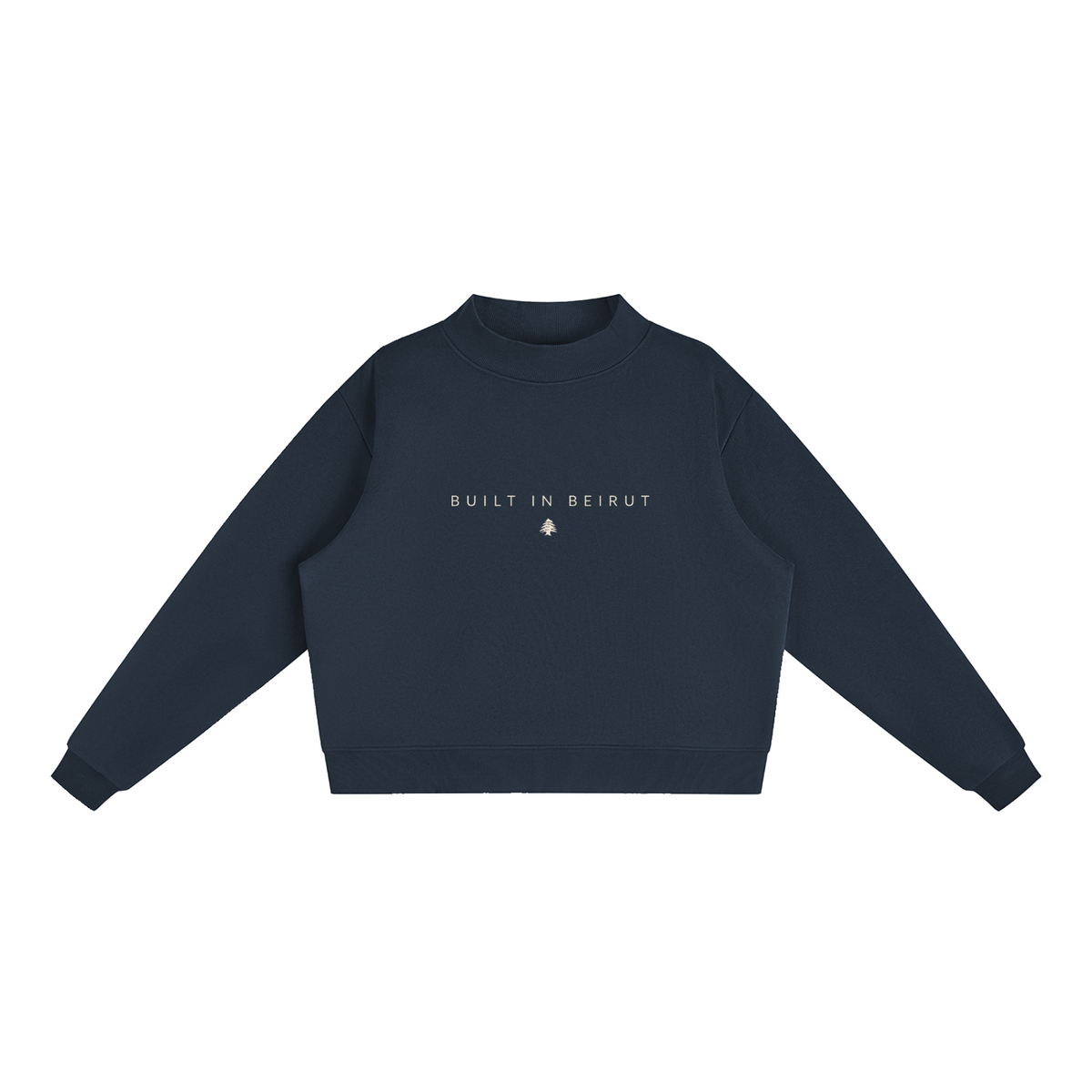 Womens Mock-Neck Crew Sweatshirt