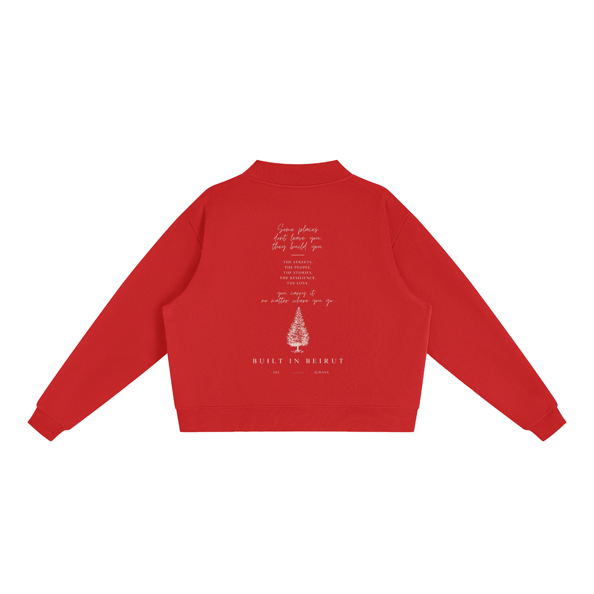 Womens Mock-Neck Crew Sweatshirt