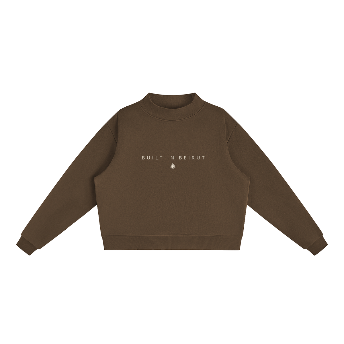Womens Mock-Neck Crew Sweatshirt
