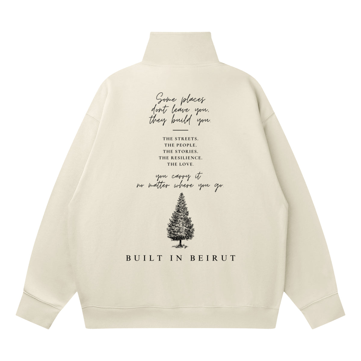 Quarter-Zip Drop Shoulder Sweatshirt