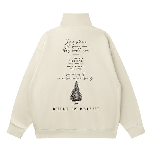 Quarter-Zip Drop Shoulder Sweatshirt