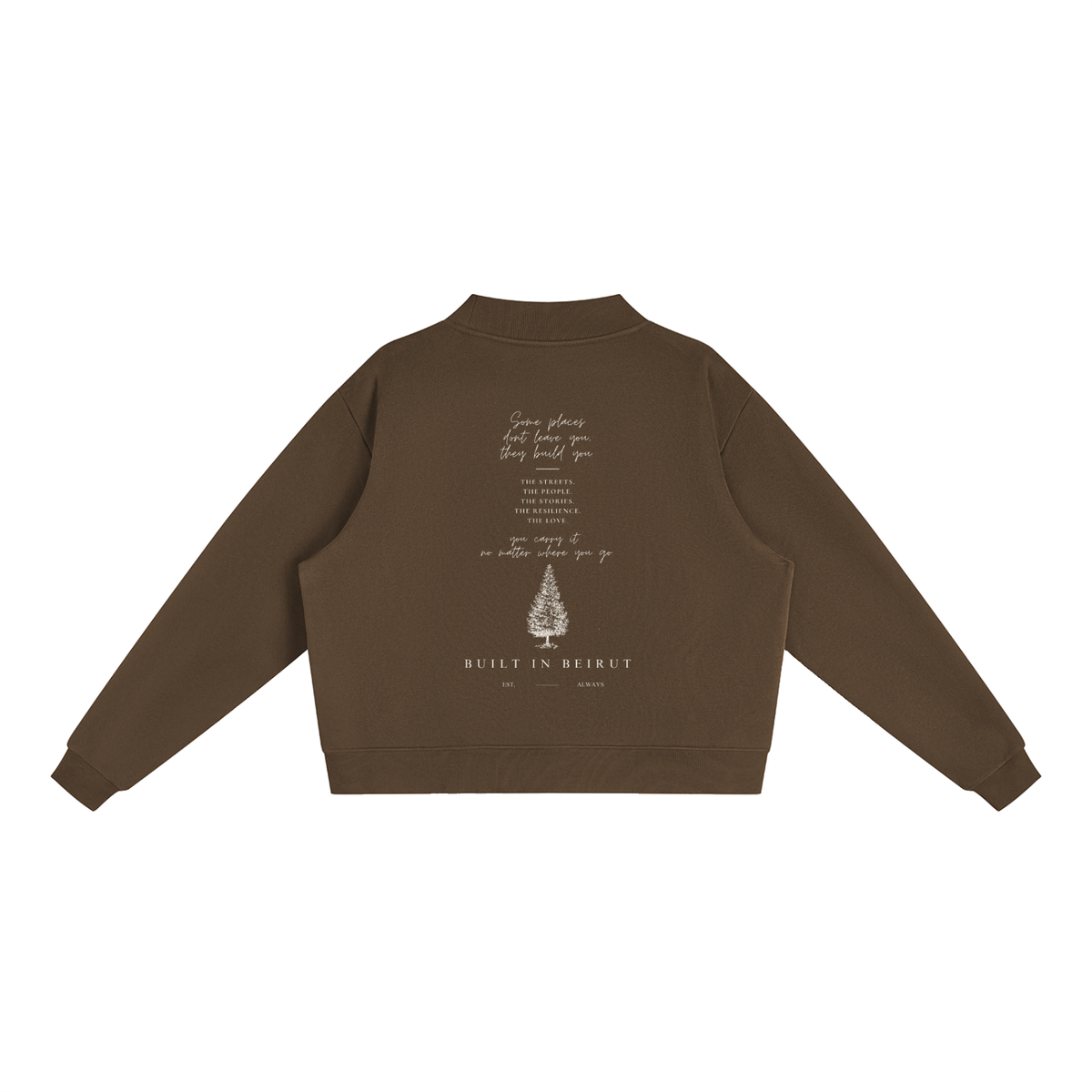 Womens Mock-Neck Crew Sweatshirt